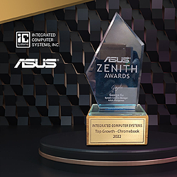 ICS receives Asus Zenith Top Growth – Chromebook Award for FY22